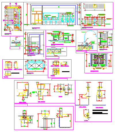 Bathroom and W.C detail drawing
