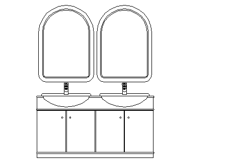 Bathroom dressing unit 2d elevation