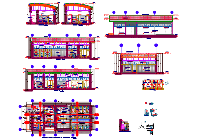 Bathroom toilet plan and dressing area details