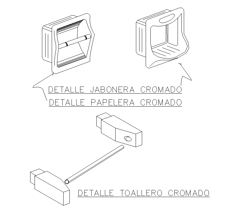 Bathroom Hardware CAD Blocks Free Download DWG File