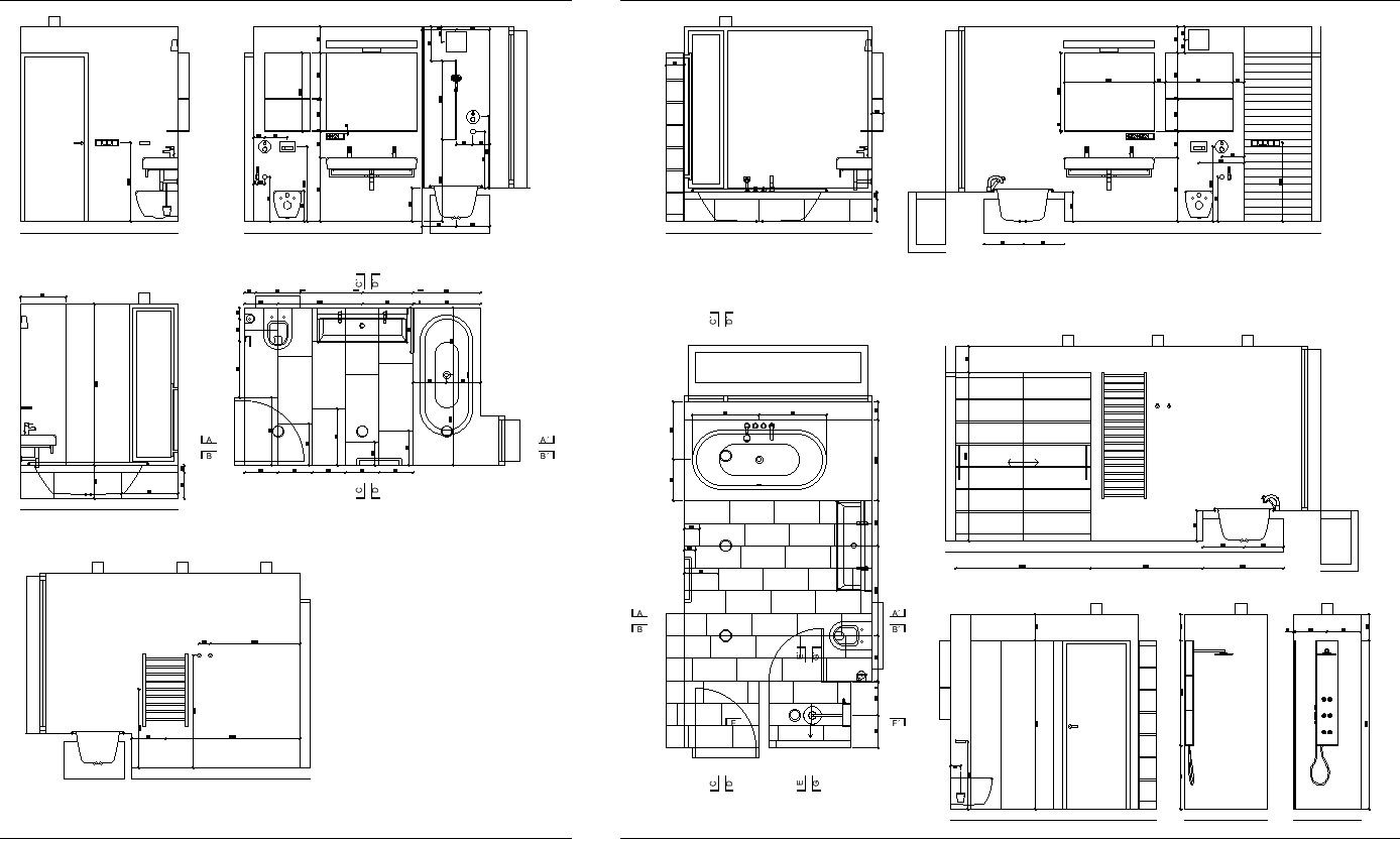 Bathroom Interior Design CAD Drawing Detail In DWG File