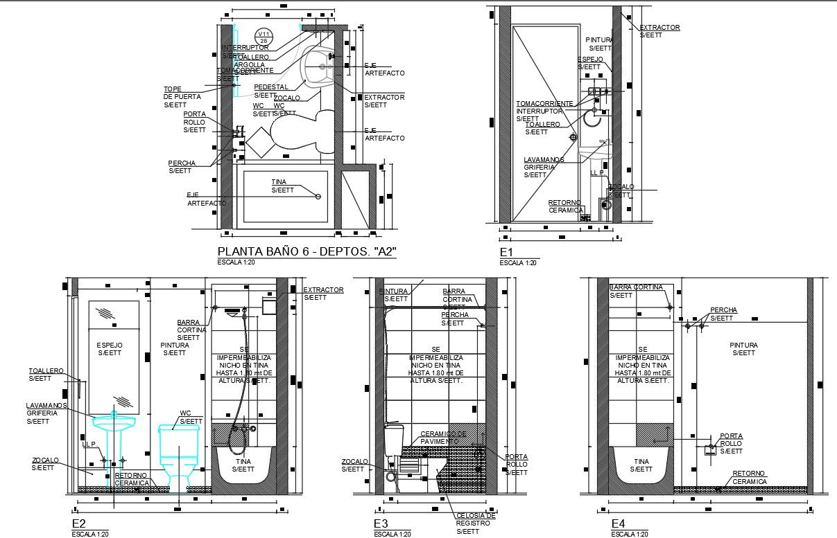 Bathroom Plan Design AutoCAD File