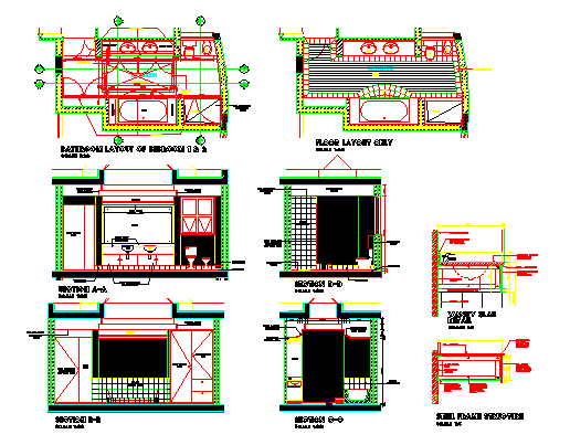Bathroom_Residential_Sketch Plan design drawing