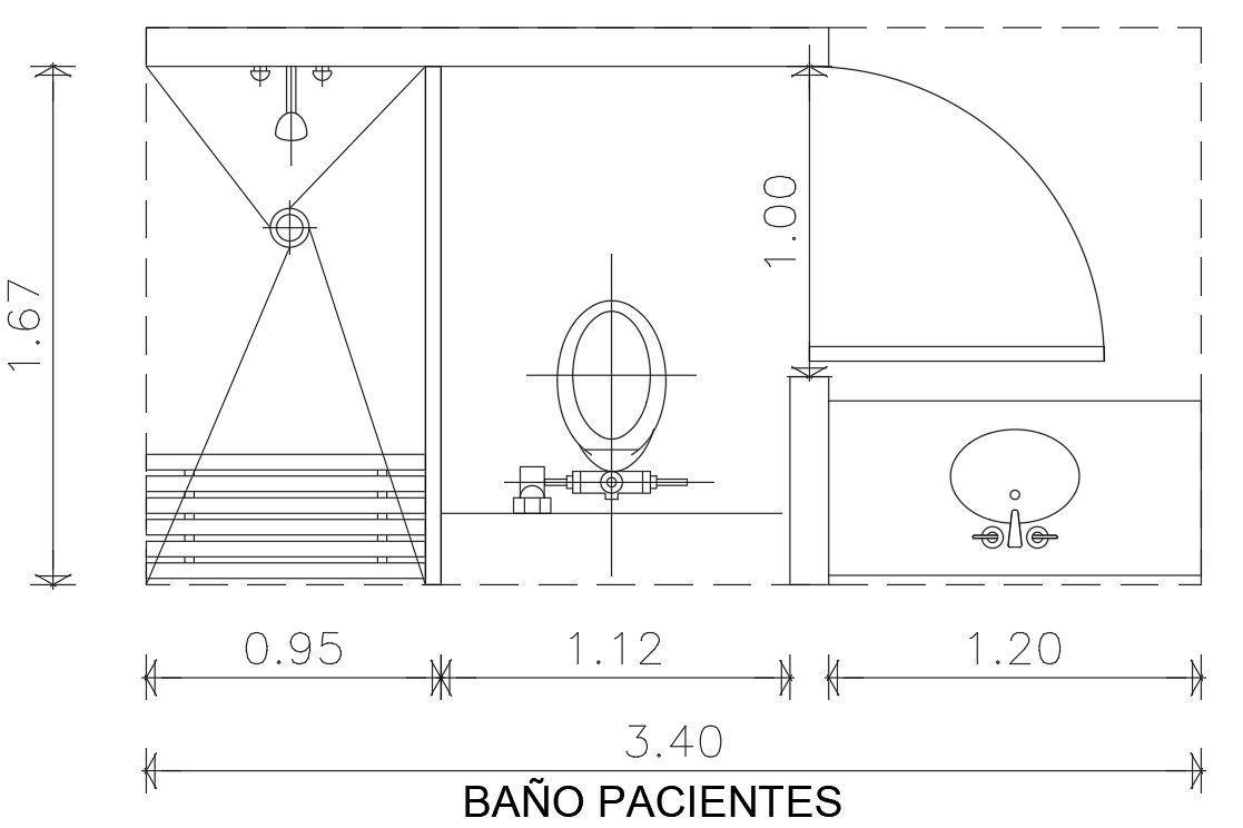 Bathroom plan drawing provided in this file | Download 2d autocad drawing file.