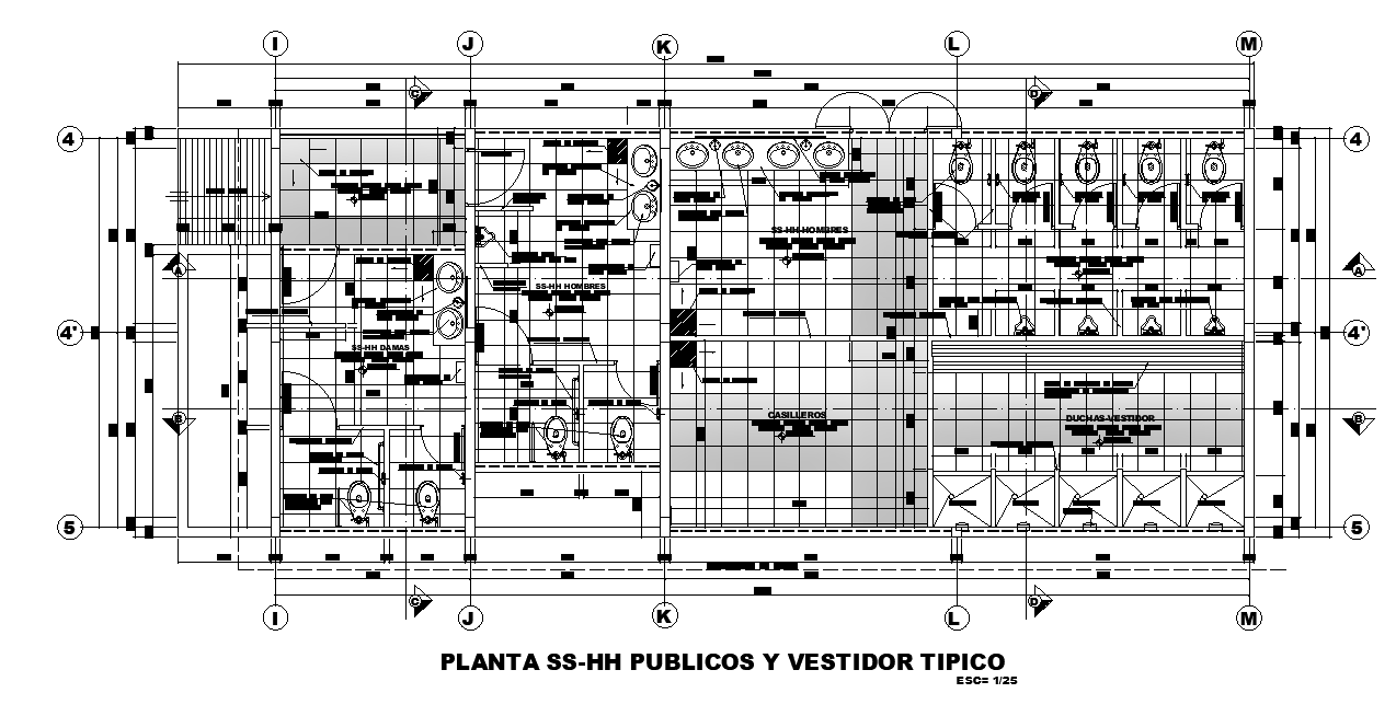 Bathrooms And Dressing Rooms Layout Plan CAD Drawing DWG File