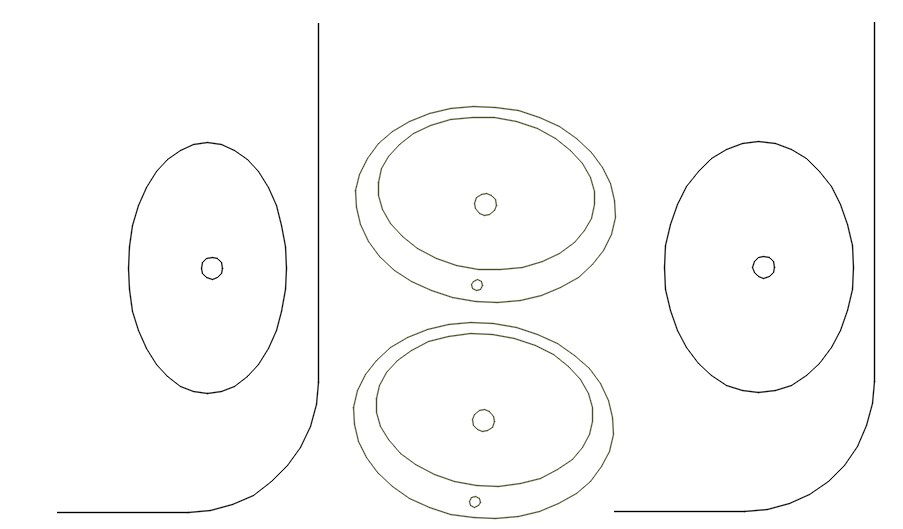 Bathroom sink details cad blocks in AutoCAD, dwg file.