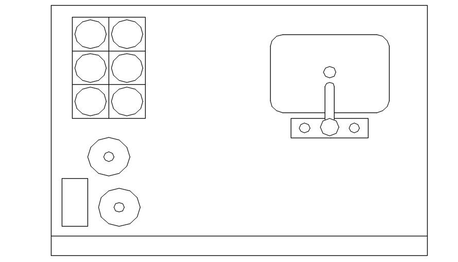 Bathroom toiletries cad block in AutoCAD, dwg file.