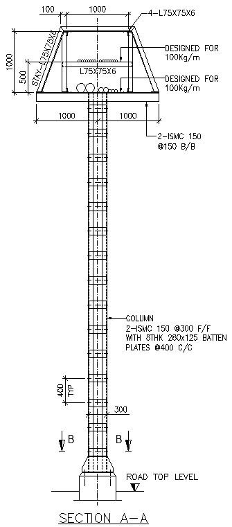 Batten plates design with dimensions and labeling dwg autocad drawing .