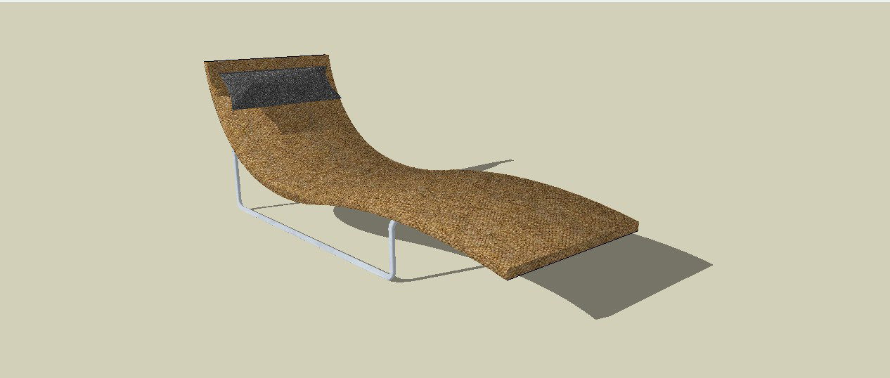 Beach desk rest chair 3d model cad drawing details skp file