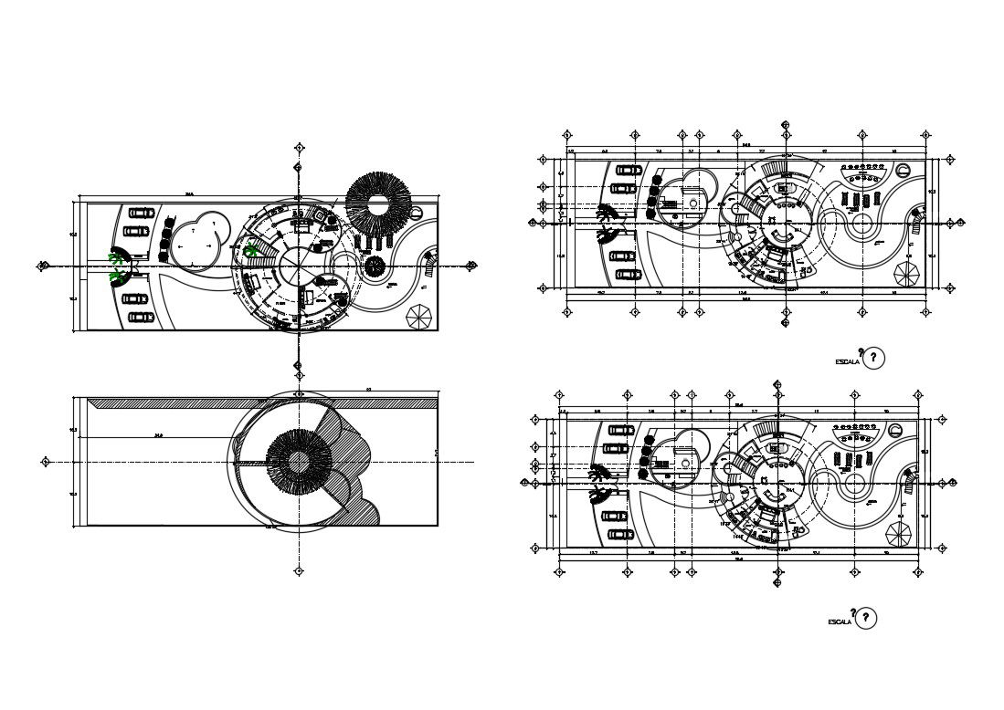 Beach house floor plan cad drawing details dwg file