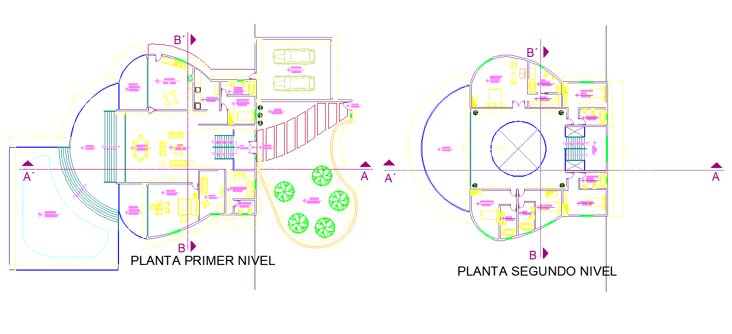 Beach house plan layout file