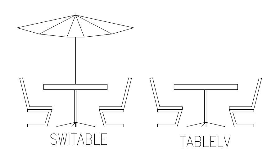 Coastal Seating Elevation AutoCAD 2D DWG File Design
