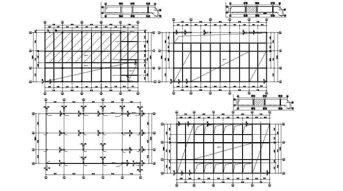 Beam Column Grid Plan CAD File