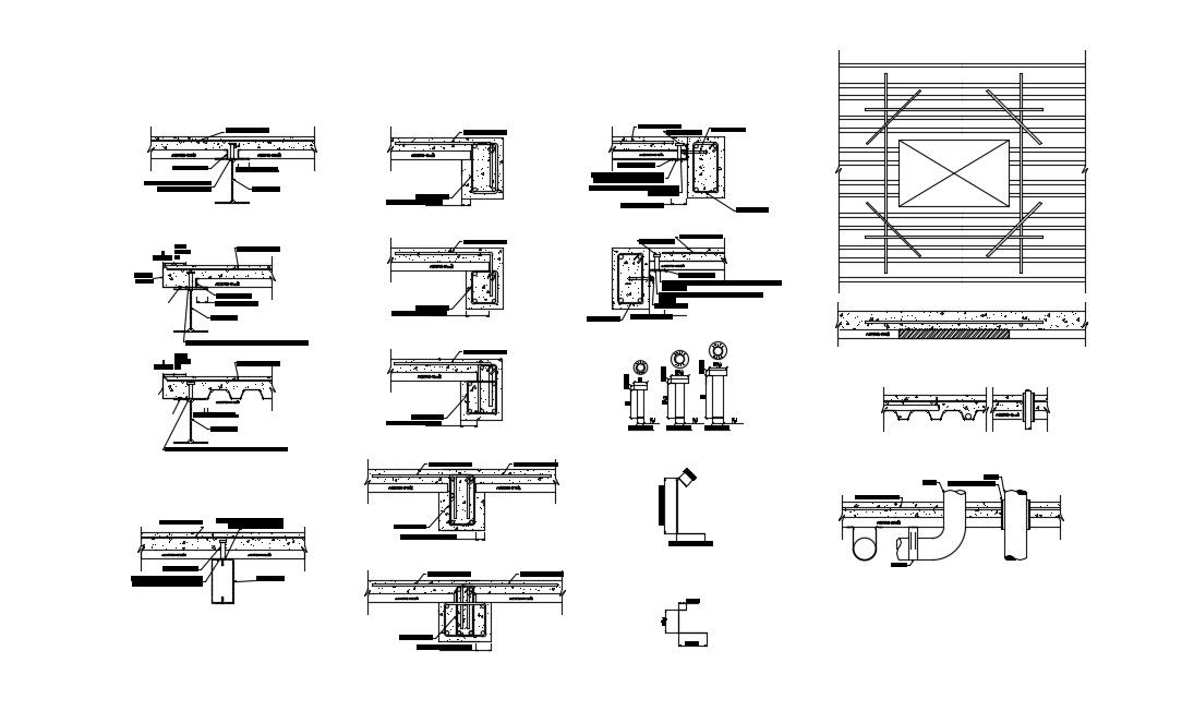 Beam Column Layout Plan In AutoCAD File