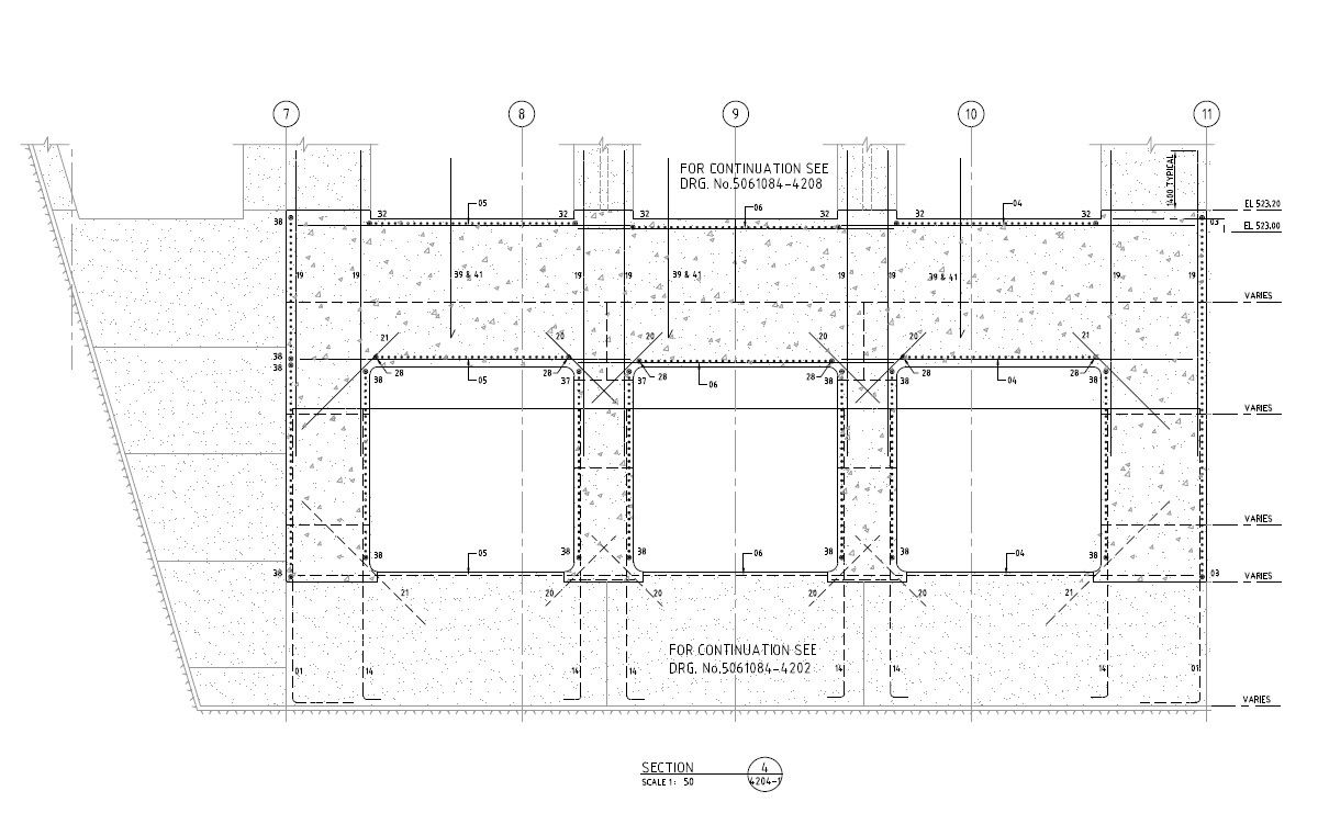 Beam Design Drawing With RCC reinforcement Bars PDF file