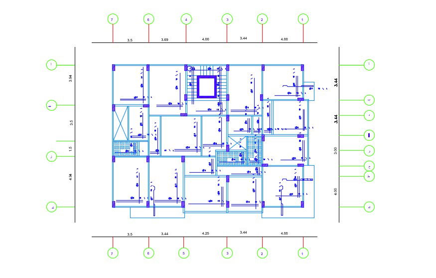 Beam Design Layout Structural Plan Download CAD File