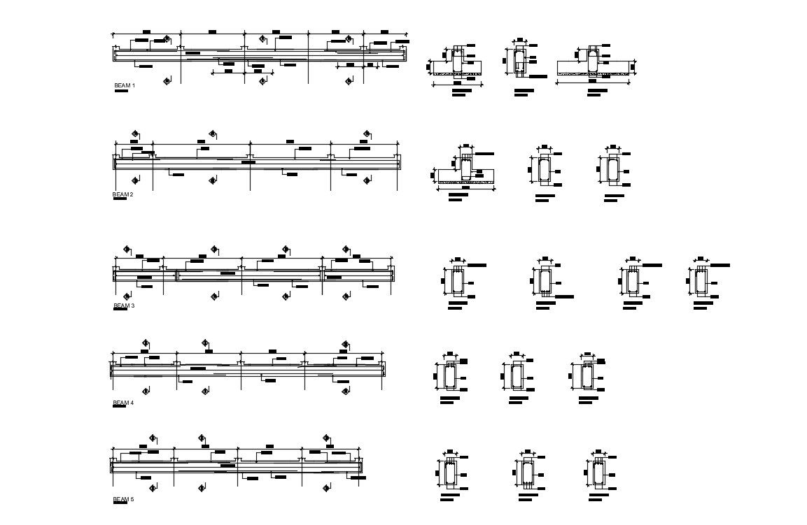 Beam Detail Drawing DWG File Free Download 
