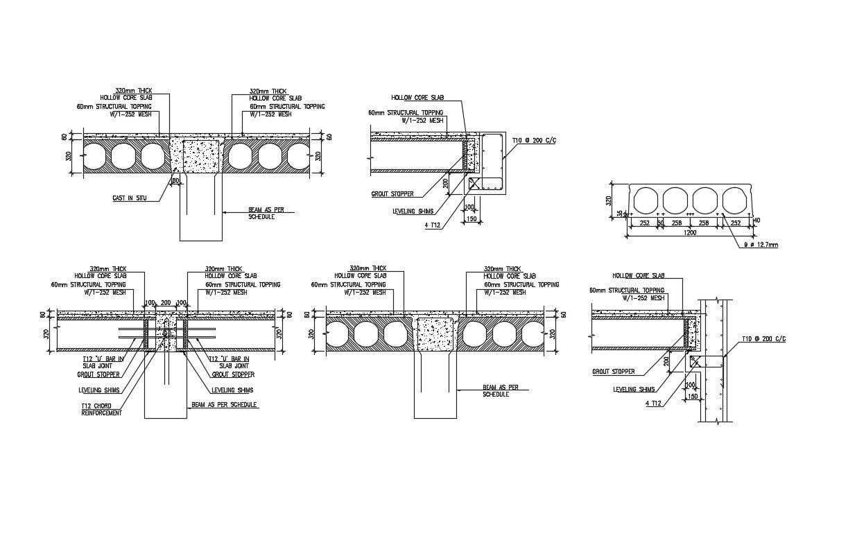 Beam Detail Drawing DWG File