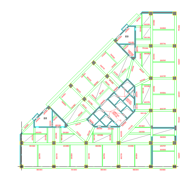 Beam Lay-out detail in cad file