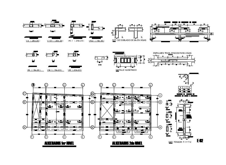 Beam Plan Detail In AutoCAD File