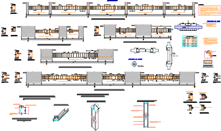 Beam Reinforcement section dimension detail dwg file