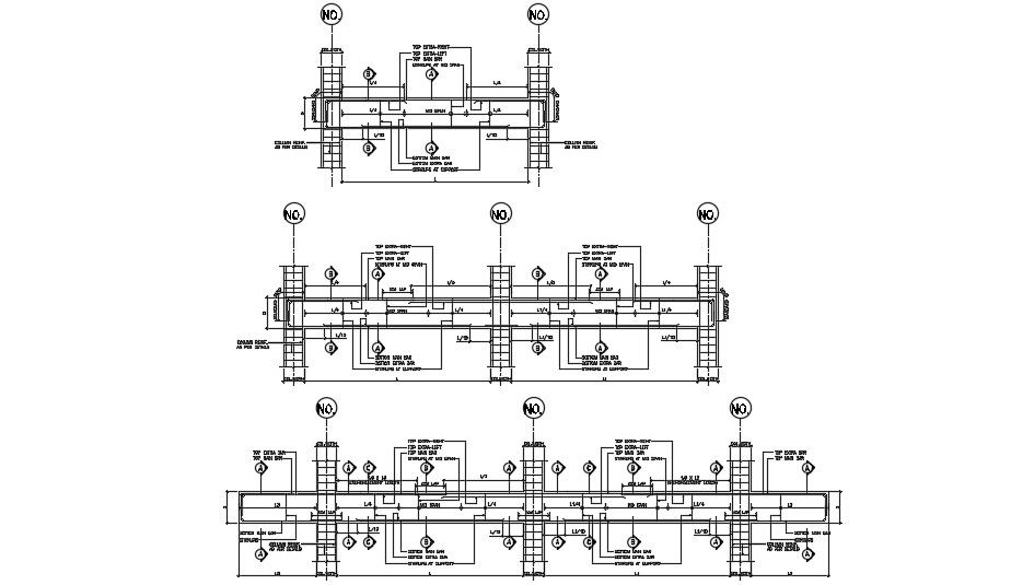 Beam Structural Drawings DWG File Free