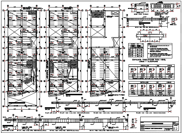 Beam and column detail dwg file
