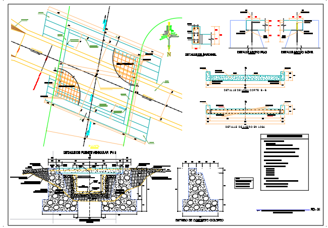 Beam bridge details 