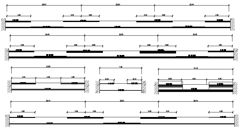 Beam construction details of corporate office dwg file