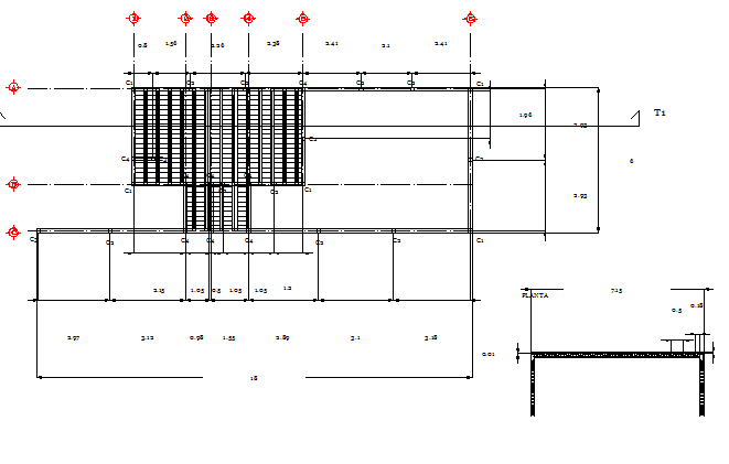 Beam construction details with vault dwg file