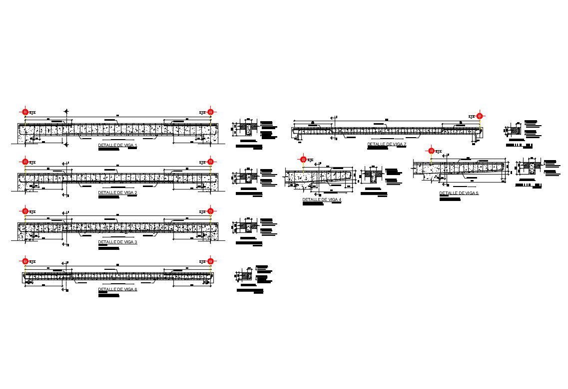 Beam schedule constructive structure cad drawing details dwg file