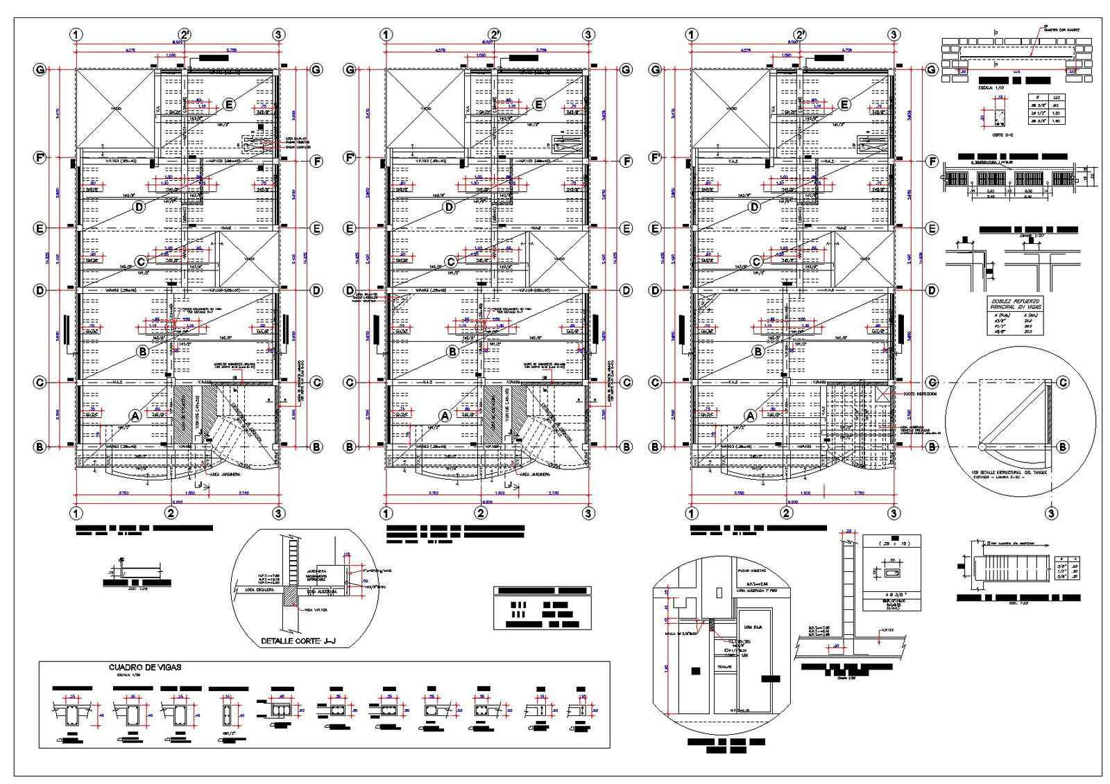 Beam section and plan detail dwg file