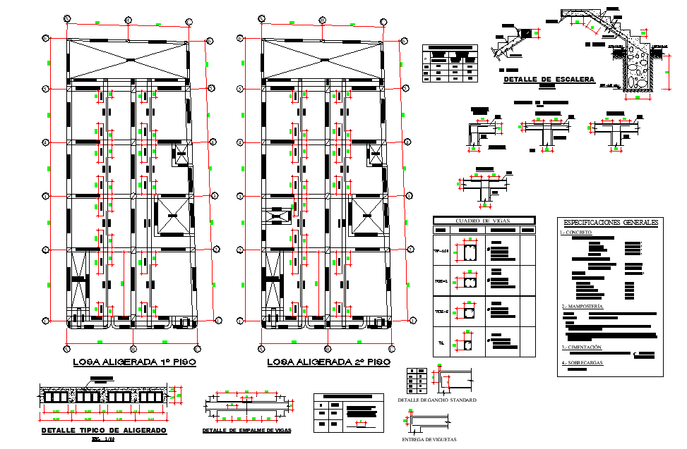 Beam section plan detail dwg file