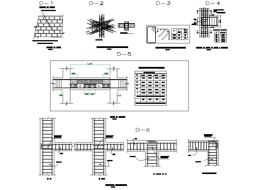 Beam section plan dwg file