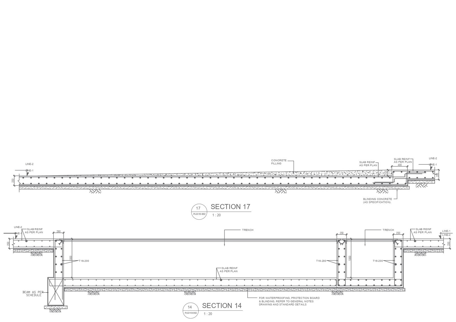 Beam Section Details Drawing In AutoCAD DWG File
