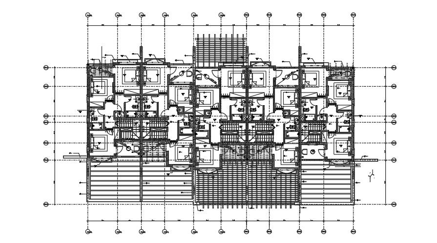 Beam and Column plan of first floor of residential building.