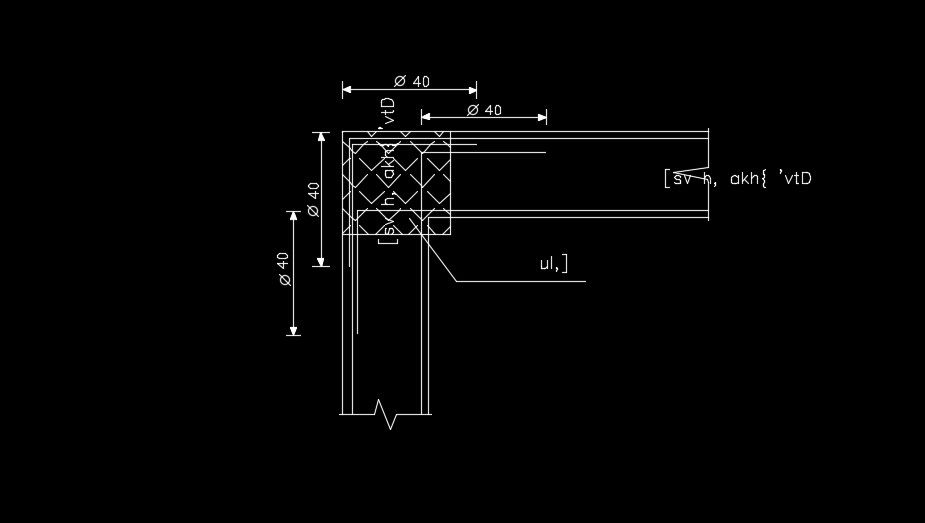 Beam and column joint detail is given for 11x9m house plan
