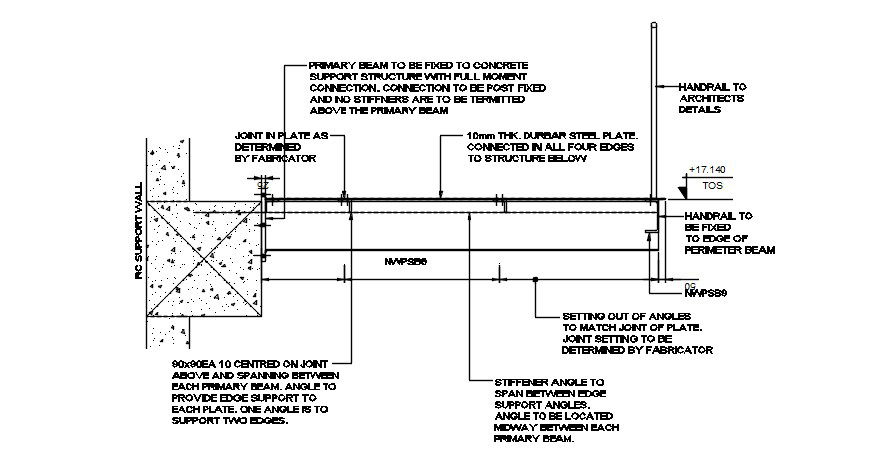 Beam and concrete structural section details are given in this AutoCAD DWG drawing. Download the AutoCAD 2D DWG file.