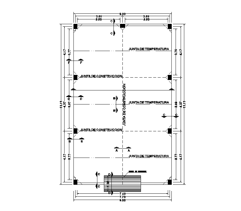 Beam column detail floor plan drawing defined in this AutoCAD file. Download this 2d AutoCAD drawing file.