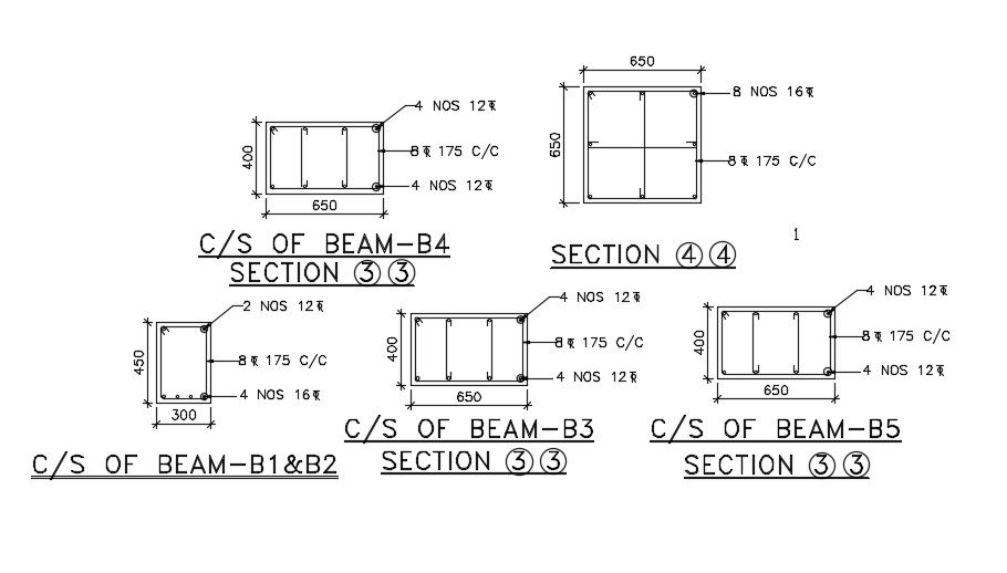 Beam detail drawing. Download cad drawing file | CADBULL