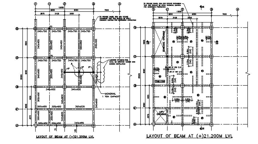 Beam detail drawing. Download free autocad drawing file | CADBULL