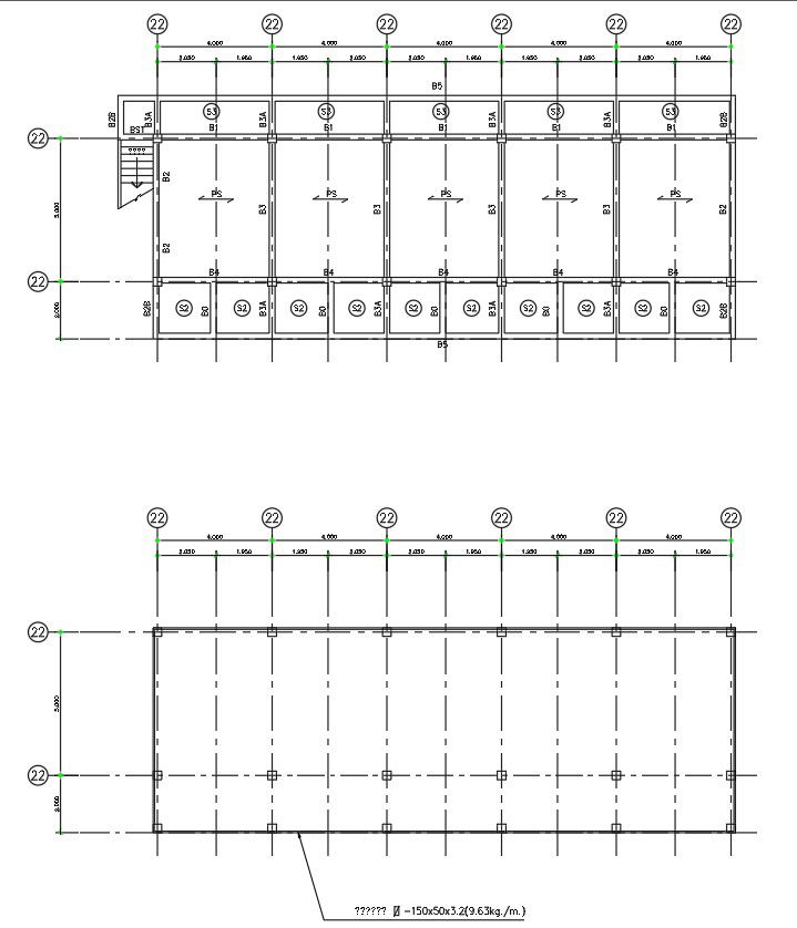 Beam detail plan in AutoCAD, dwg file.