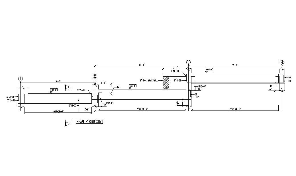 Beam section view is given in this Autocad drawing file. Download now.