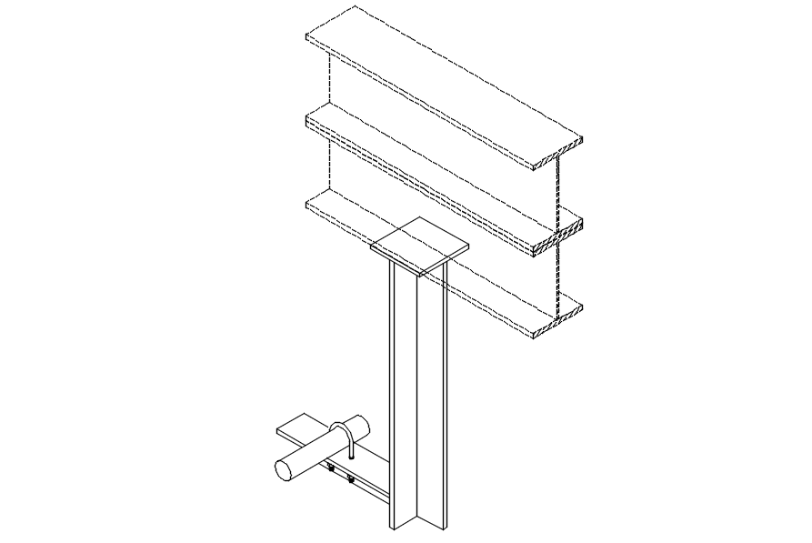 Beam to column joints design in detail AutoCAD drawing, dwg file, CAD file
