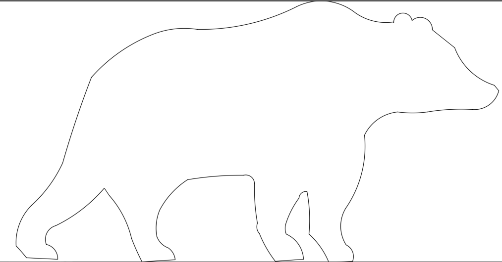Bear 2D AutoCAD drawing is given in this file