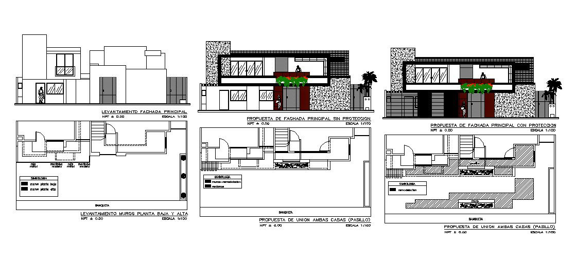Beautiful two story house all sided elevation and framing plan details dwg file