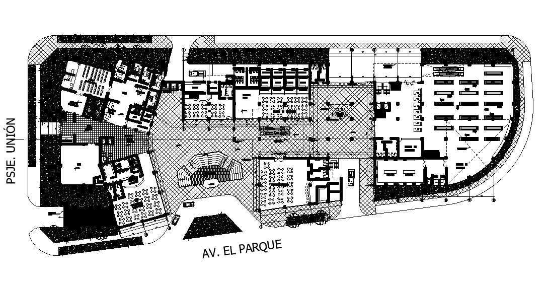 Beautiful hotel plan is given in this Autocad drawing model. Download now.
