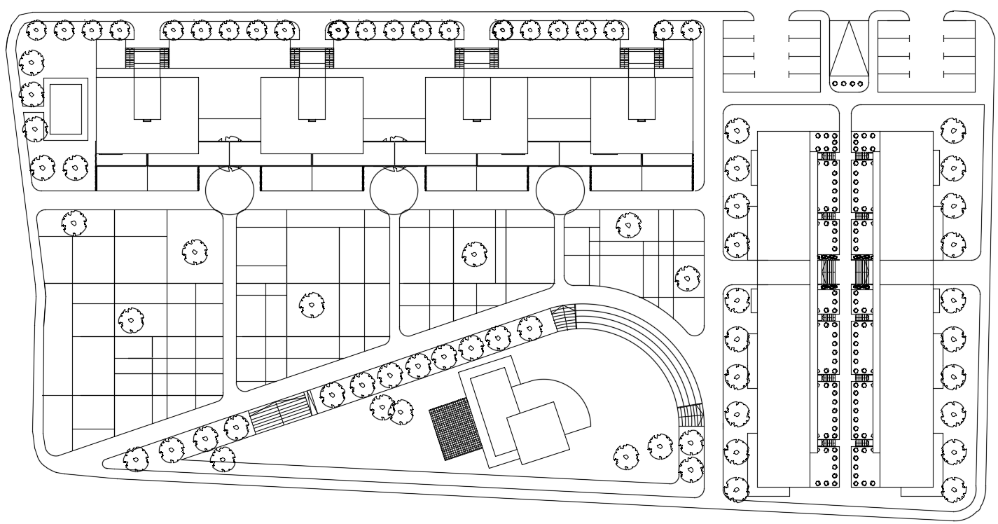 Beautiful master layout of site is given in this cad file. Download this 2d cad file now.