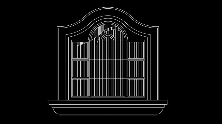 Beautiful window design is given in this AutoCAD drawing
