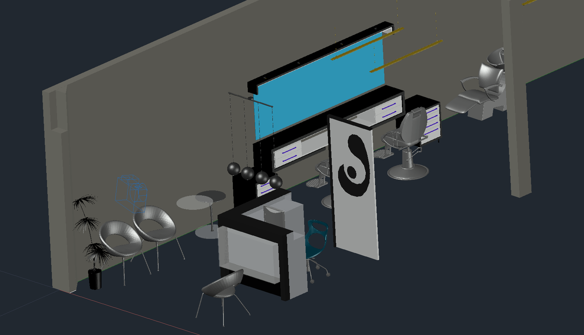 Beauty center plan detail dwg file.